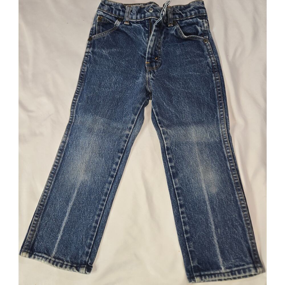 Vintage Farah Denim Jeans Kids Size 4 1980s Very Good Condition Blue Denim
